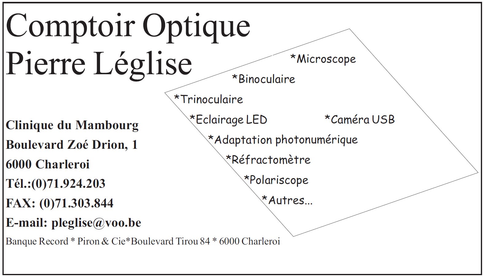 Comptoir optique Pierre Leglise
